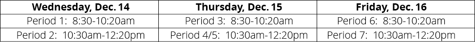 Final Exams Dec 22 Final Exams Dec 22