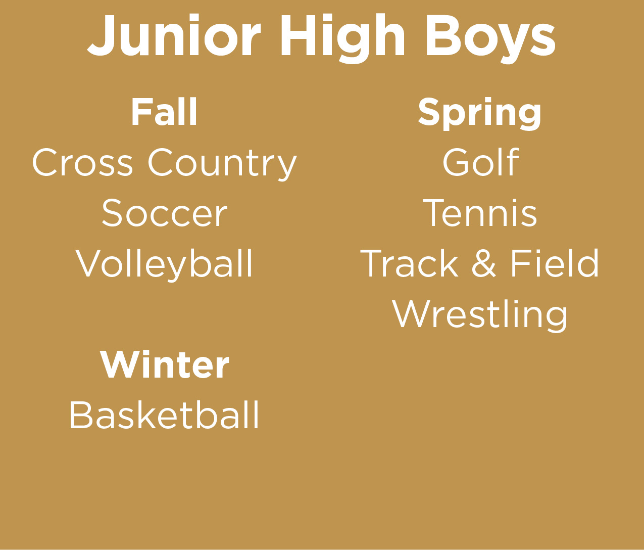Sports JH Gold Sports JH Gold